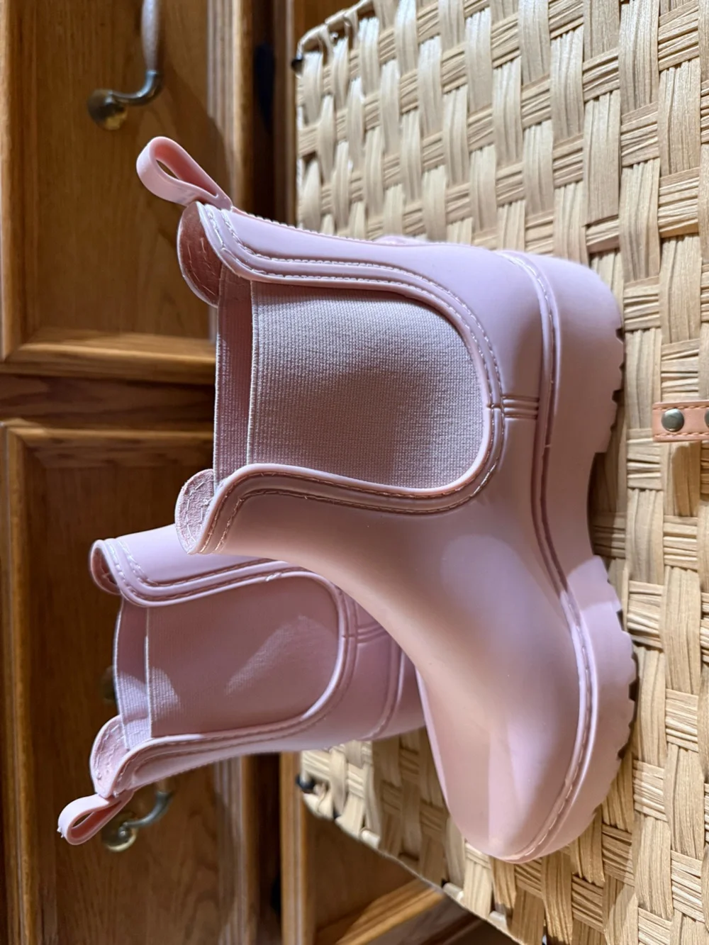 Dolce Vita Pink Chelsea Rain Booties - Picture 1 of 6